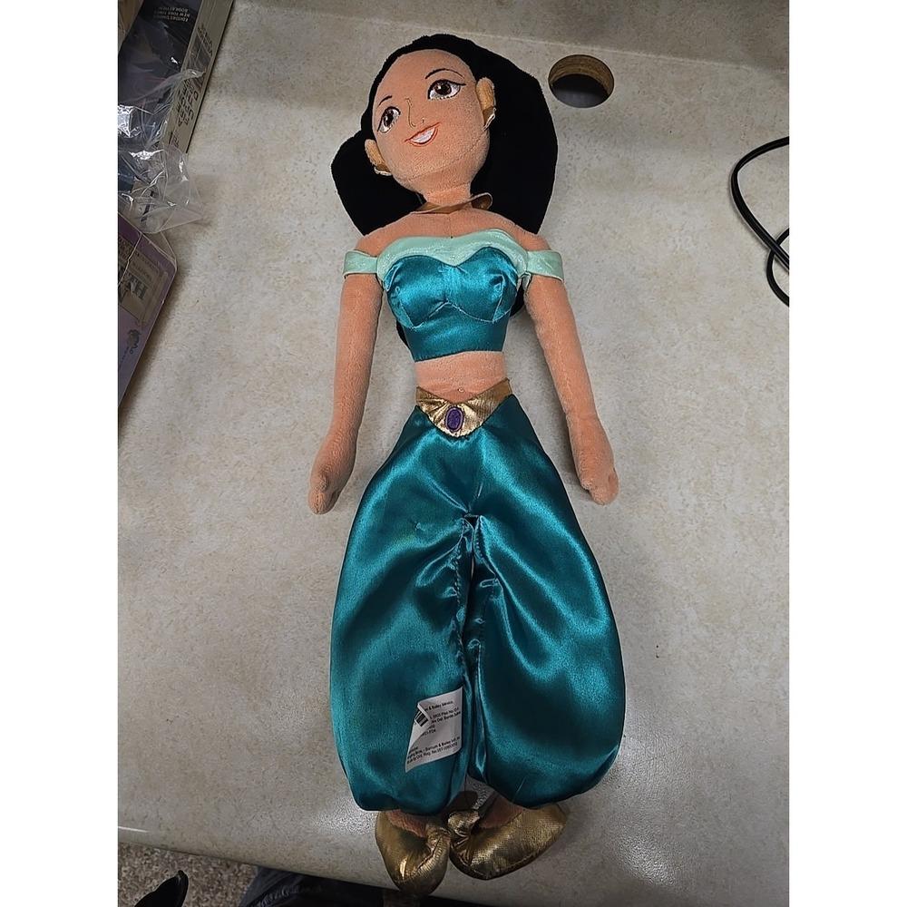 Disney Store Princess Jasmine Collectible Soft Cuddle Plush Stuffed Doll Toy 21"